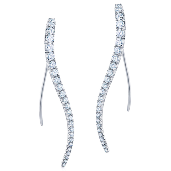 Kwiat diamond threader earrings