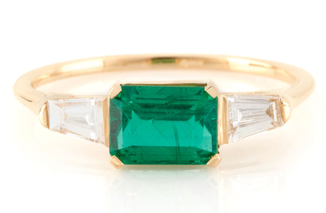 Yi Collection Eternal ring with emerald and diamonds